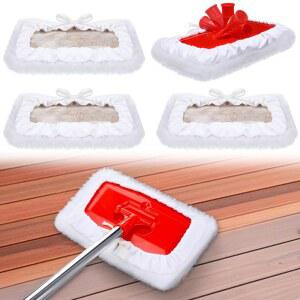 탈루 4세트 램스울 어플리케이터 키트 10인치 180 조절 가능 램스킨 데크 얼룩 어플리케이터, 3개의 리필 패드 포함, 목재 바닥 펜스 벽 마감에 재사용 가능한 폐기물 없음