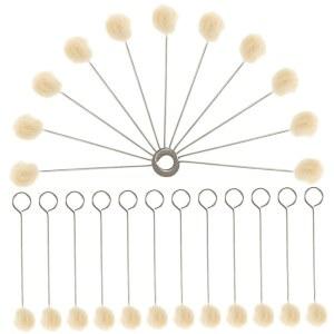 SOESFOUFU 100개 가정용 울 볼 브러시 금속 손잡이 도버 염색 가죽 염료 도포기