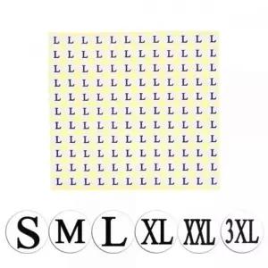 1980pcs 스티커 사이즈 라벨 15장 의류 옷사이즈스티 사이즈스티커