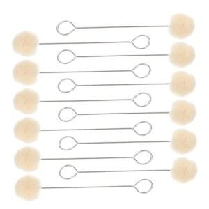 DIYEAH 50pcs 가죽 염료 울 도버 어플리케이터 브러시 포 공예 프로젝트용 울은 균일한 유통 및 염색을 위해 사용됩니다