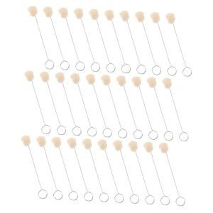 소소포트 100Pcs 울 도버스 볼 브러시 핸들 가죽 염료 도포기: 염색 및 표면 청소를 위한 부드럽고 효율적인