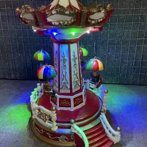 크리스마스 오르골 산타마을 LED 홈데코 무드등 장식 뮤직박스 움직이는