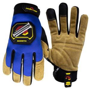 MagnoGrip Hi Dex 가죽 작업 DI 손바닥 충격 장갑 100% 보관 - 자석 건설 방지 터치스크린
