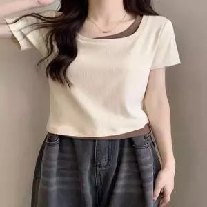 써니글로벌 레이어드티셔츠 박스티 라운드 오버핏