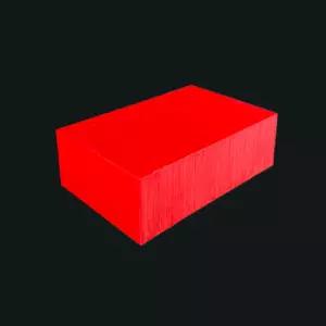 에코컷 아크릴로니트릴 부타디엔 스티렌(ABS) 적색 플라스틱 블록 2인치 x 4인치 6인치 가공 가정용 개선