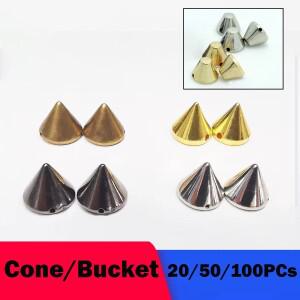 버킷 모양/콘 모양 바느질용 리벳 스터드 스파이크 비즈 콘 펑크 DIY 가죽 공예 팔찌 부츠 백팩 가방 의류