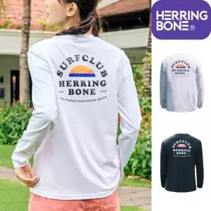 여성 세미 루즈핏 긴팔 래쉬가드 수영복 상의 빅사이즈 비치웨어 RI375W - RI375 레인썬셋 2299845 헤링본