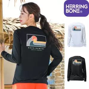 여성 세미 루즈핏 긴팔 래쉬가드 수영복 상의 빅사이즈 비치웨어 RI374W - RI374 긴팔세미루즈 2299851 헤