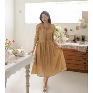 [닌나난나] 발렌시아 프릴 스트링 롱 원피스