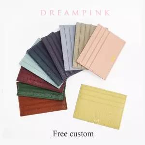 가죽 신용 카드 소지자 맞춤형 초기 슬림 지갑 모노그램 이름 DIY 크리스마스