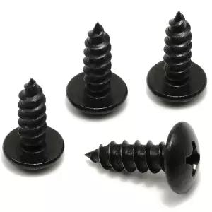 스바루와 호환되는 검은색 번호판 나사 - 전면 또는 후면 모델 아웃백 포레스터 임프레자 등 트럭/SUV용