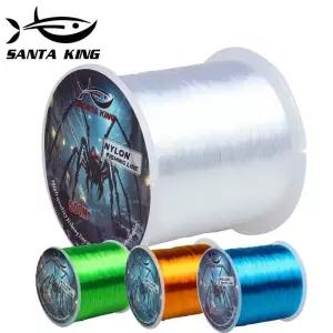 SantaKing 모노필라멘트 낚싯줄 500M 강력하고 내마모성 나일론 부드럽고 긴 캐스팅 낮은 메모리