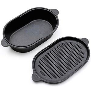 주철 더치 오븐 23CM IN 포함 냄비 처리된 스킬렛 뚜껑 프리시즈닝