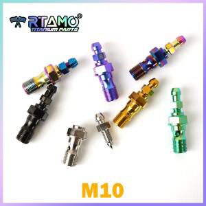 RTAMO 티타늄 브레이크 켈리퍼 볼트  합금 밴조 및 블리드 니플 키트  M10X1.0P  1.25P  1 개