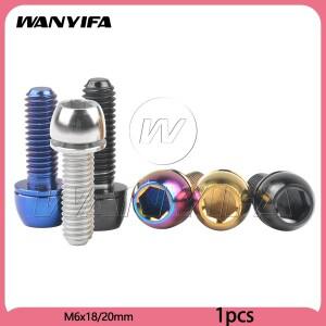 Wanyifa 티타늄 볼트 M6x18/20mm 자전거 브레이크 고정 Ti GR5 Fateners 용 흘리기 방지 와셔가없는 플랫