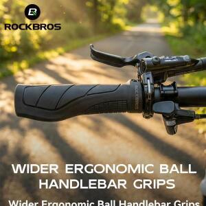 ROCKBROS 사이클링 그립 싱글 실드 일체형 잠금 링 자전거 충격 흡수 편안한 핸들바