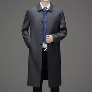 남성 빅사이즈 롱 트렌치코트 춘추 캐주얼 싱글 칼라 야상 C05Z3 잇템2