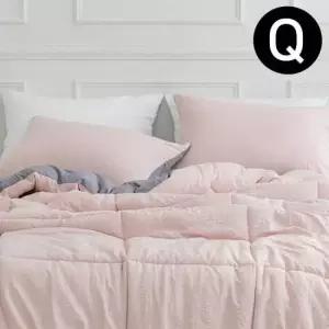 이불베개세트 딥슬립 워싱 차렵이불 베개커버세트 퀸 Q 핑크