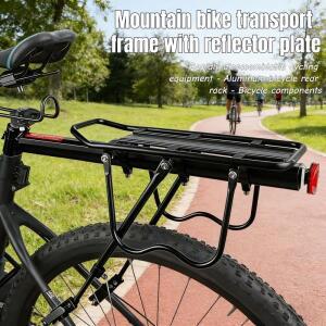 반사판이 있는 산악 자전거 캐리어 라이딩 장비 빠른 분해 알루미늄 합금 선반 부품