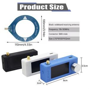 10Khz-180Mhz 미니 소형 서클 안테나  대역 적용 범위 링 도넛 Shortwave/Medium Wave SDR Forradio Black-