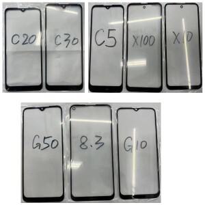 블랙 외부 전면 스크린 유리 렌즈 노키아 C5 C10 C20 C30 X10 X20 G10 G20 + OCA