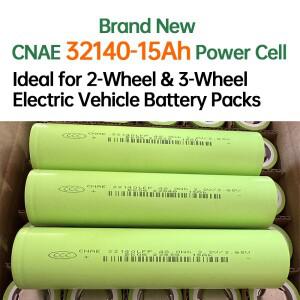 3.2V 15Ah 32140 LiFePO4 배터리 48Wh 파워 셀 2륜/3륜 전기 자동차 팩 자전거 3C 인증
