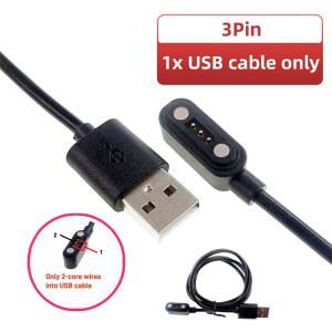 1쌍 마그넷 포고핀 커넥터 6핀 스프링 C타입 USB 방수 2A 전원 54mm 암수 장착