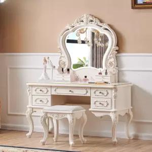 엔틱화장대 led 공주화장대 빈티지 고급 조명 서랍장