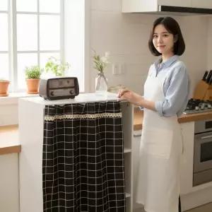 주방 선반 커튼 방문 바란스 가림막 창문 가림천