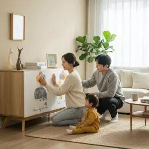 선반 패브릭 수납장 가림막 커튼 60X80 인테리어 가림천