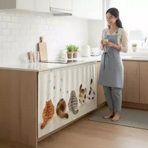 주방 싱크대 하부장 먼지 가림막 수납장 바란스 커튼 인테리어 가림천