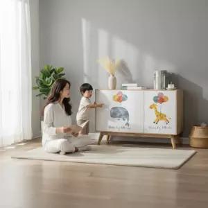 벽걸이 수납 선반 패브릭 가림막 커튼 80x100 인테리어 수납장 가림천 칸막이 다용도