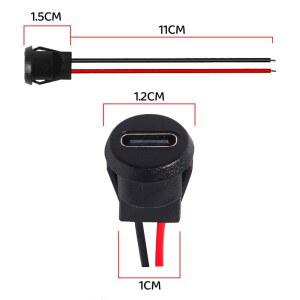 C타입 USB 커넥터 소켓 3A 포트 충전기 플러그 충전 고속 10 방수
