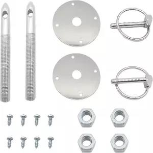 쉐보레 포드 모파 스포츠에 적합한 레이싱 랜야드 플립 오버 스타일 클립이 있는 유니버설 후드 핀 키트