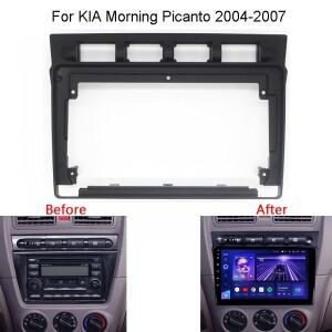 호환상품 KIA Morning Picanto 용 자동차 라디오 근막 2004 스테레오 오디오 DVD 플레이어 대시 패널 프레