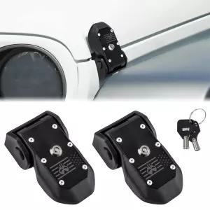 반하오 후드 래치 잠금 캐치 키트 지프 랭글러 JL JLU 2018-2025 / 글래디에이터 JT 2020-2025 블랙 및