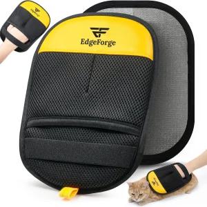 개와 고양이를 위한 엣지포지 반려동물 털 제거 장갑 - 재사용 가능한 정전기 매직 브러시 가구 소파 카펫