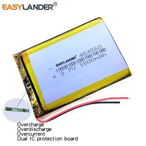 454560 mp4 mp5 PDA GPS 네비게이션 DVR 모바일 전원용 3.7V 1500mAh 충전식 리튬 폴리머 이온 배터리