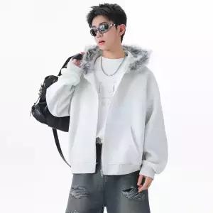 훌리오 가을 남자집업가디건 후드 퍼 카디건 집업 상의 UNO3