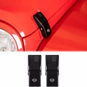 JWWY 후드 래치 잠금 알루미늄 스테인리스 스틸 패스텐 및 키 핏 Jeep 랭글러 JK/JKU 2007-2017 JL/JLU