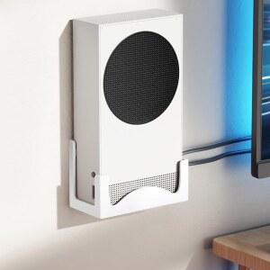 통풍 베이스와 긁힘 방지 패드가 있는 Xbox Series S u2013 금속 콘솔 홀더용 조시믹 벽 마운트 쉬운 설치