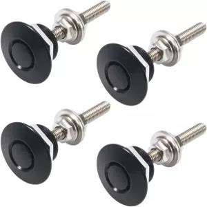Tuxihap 4PCS 범용 알루미늄 차량 후드 핀 1.25인치 직경 퀵 릴리스 래치 범퍼 번호판 잠금 클립 방청 푸시