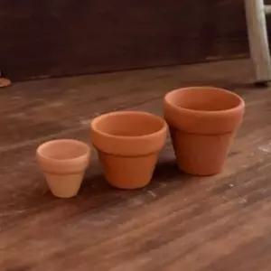 갈색 선인장화분 토분 다육이화분 9x9cm