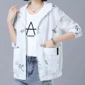 집업 플라워 여성 후드 바람막이 자켓 여자봄자켓 여 옷 가을 여자봄 봄옷 간절기