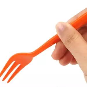 15cm 플라스틱 포크 1P 가벼운 어린이집 컬러 유치원