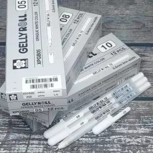 꾸미기 사쿠라 다꾸 필수템 겔리롤 화이트 12자루 0.5-1.0mm