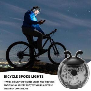자전거 스포크 조명 경량 무당벌레 모양 방수 디자인 지능형 다기능 충전식 부품 및