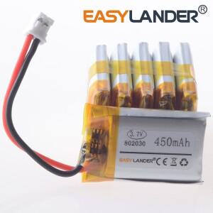 실리콘 와이어 802030 CE+Rohs 3.7V 450mAh 충전식 리튬 폴리머 이온 배터리 Lipo JST2.0 2P