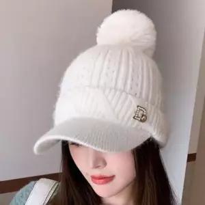 골프모자 큐빅 이니셜 방한 니트 방울 모자 캡모자 골프 등산