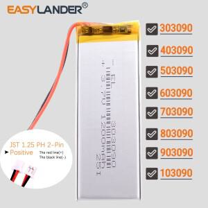 JST1.25 2P 503090 3.7V 2000mAh 리튬 리튬이온 폴리머 배터리